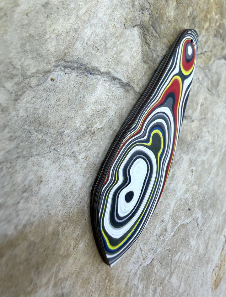 Priemium Fordite/Detroit Focal Pendant Bead 19x58mm