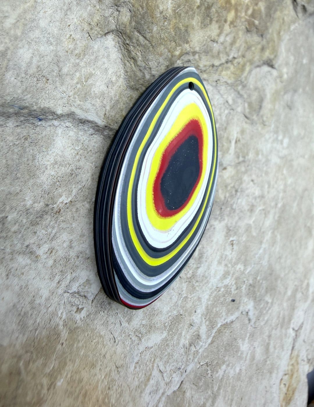 Priemium Fordite/Detroit Focal Pendant Bead 20x35mm
