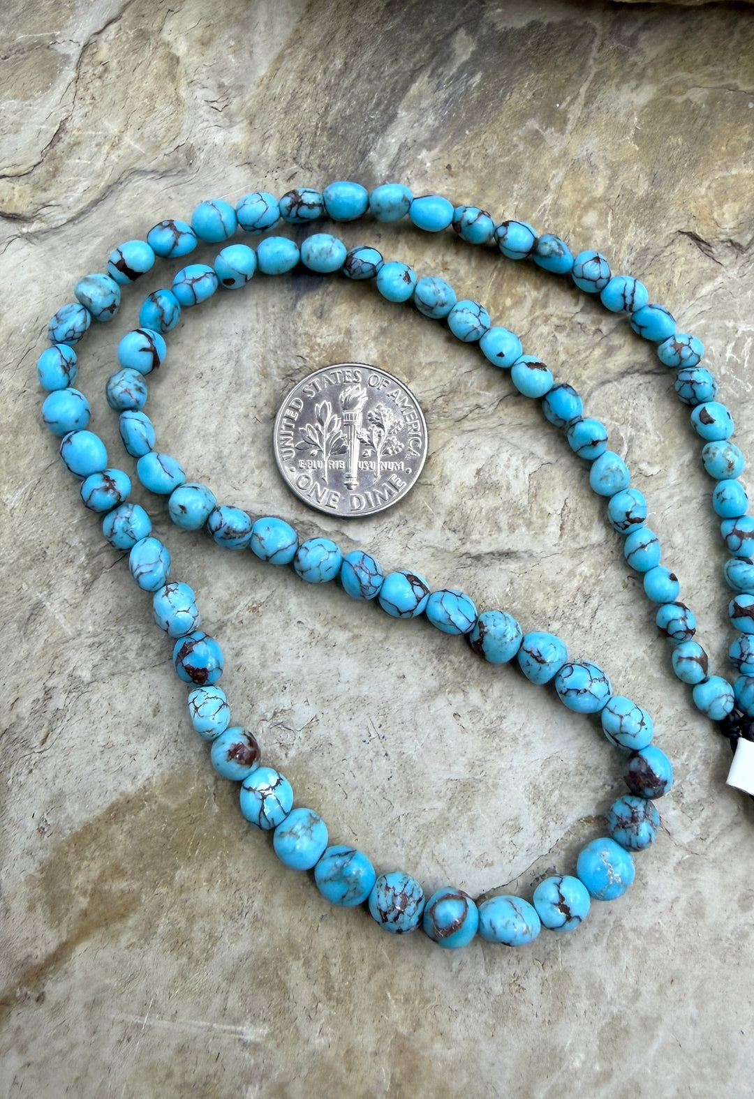 Prince Turquoise (Egypt) Graduated 4-6mm Rounded Nugget