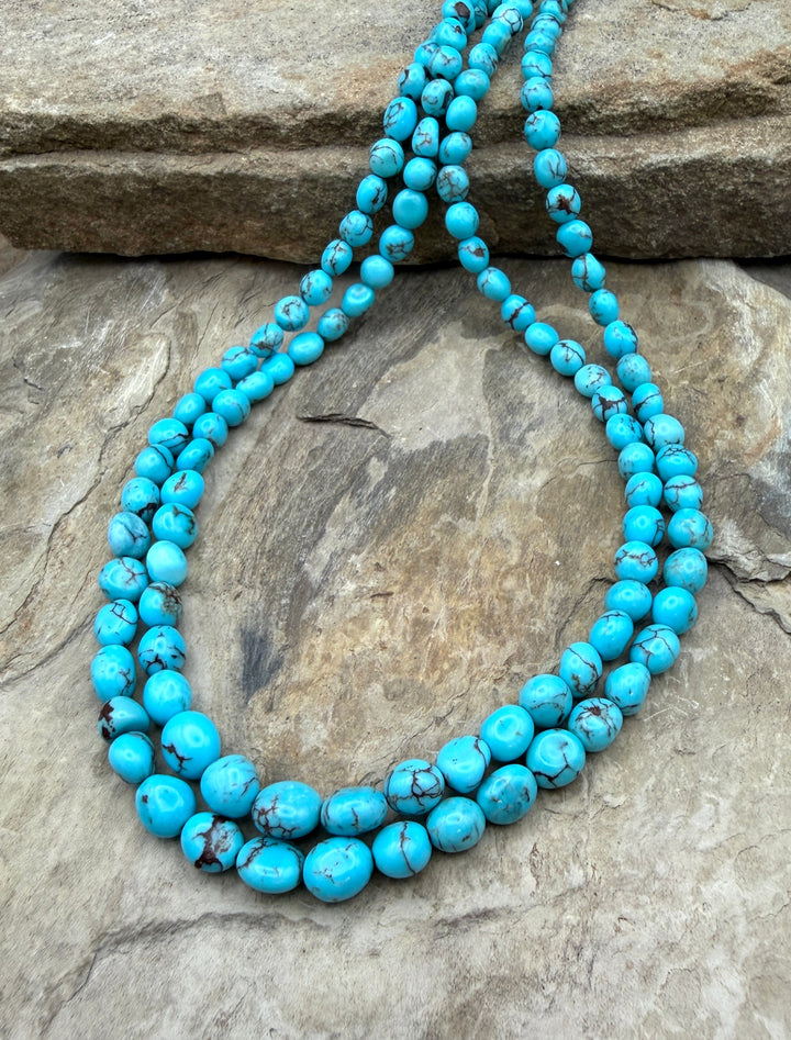 Prince Turquoise (Egypt) Graduated Rounded Nugget Beads