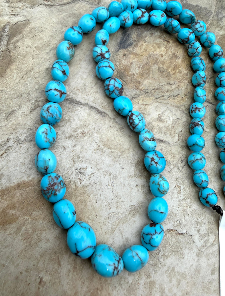 Prince Turquoise (Egypt) Graduated Rounded Nugget Beads