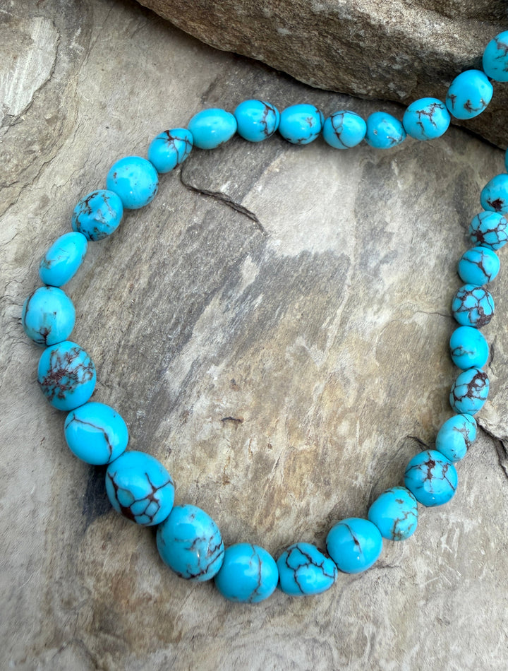 Prince Turquoise (Egypt) Graduated Rounded Nugget Beads