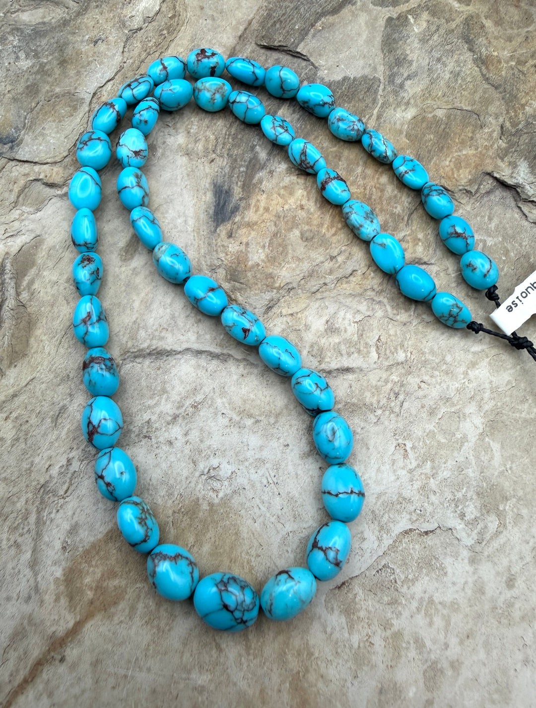 Prince Turquoise (Egypt) Graduated Rounded Nugget Beads