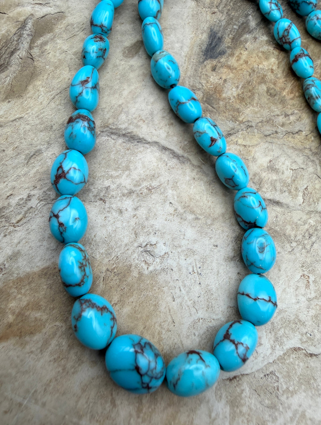 Prince Turquoise (Egypt) Graduated Rounded Nugget Beads