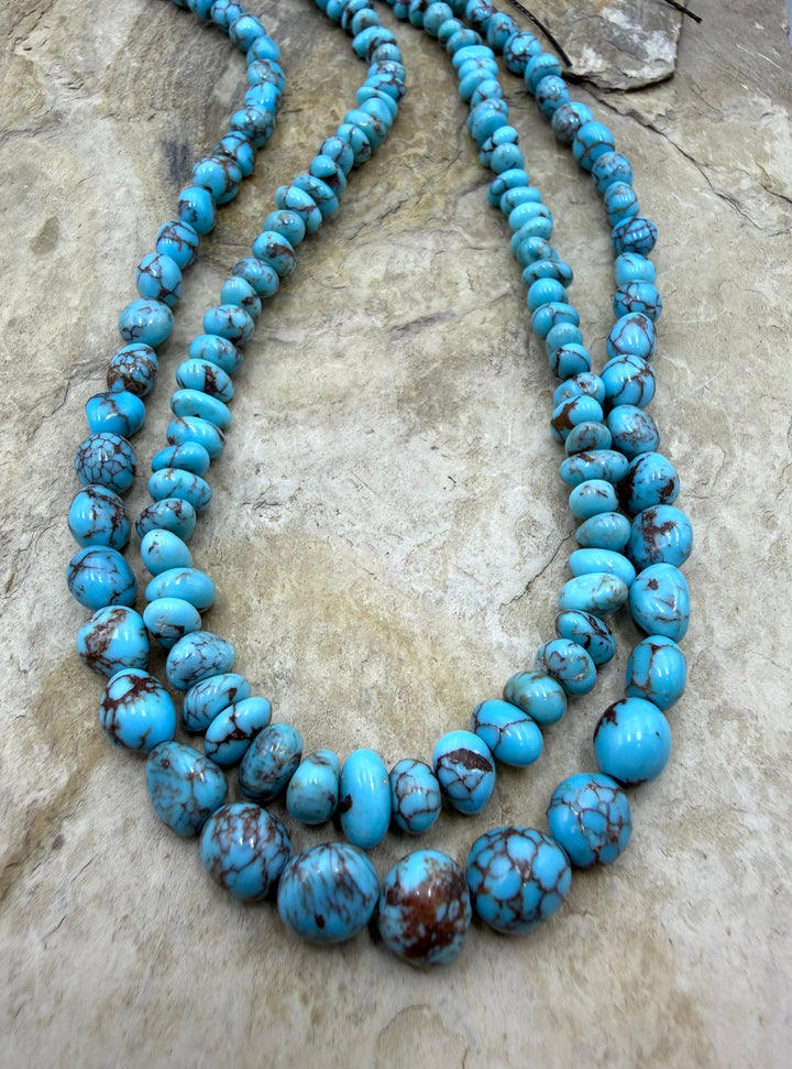 Prince Turquoise (Egypt) Nugget Beads 6-8mm ONE 16 Inch