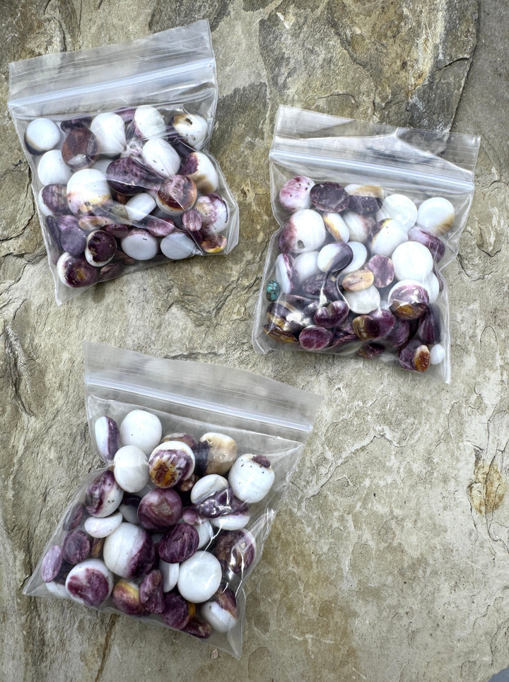 Purple Spiny Oyster Polished Undrilled Nuggets 4-14mm (pkg