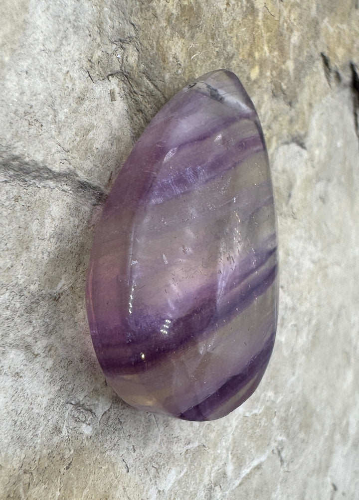 Rainbow Fluorite Focal Pendant Bead 27x41x12mm - Fluorite