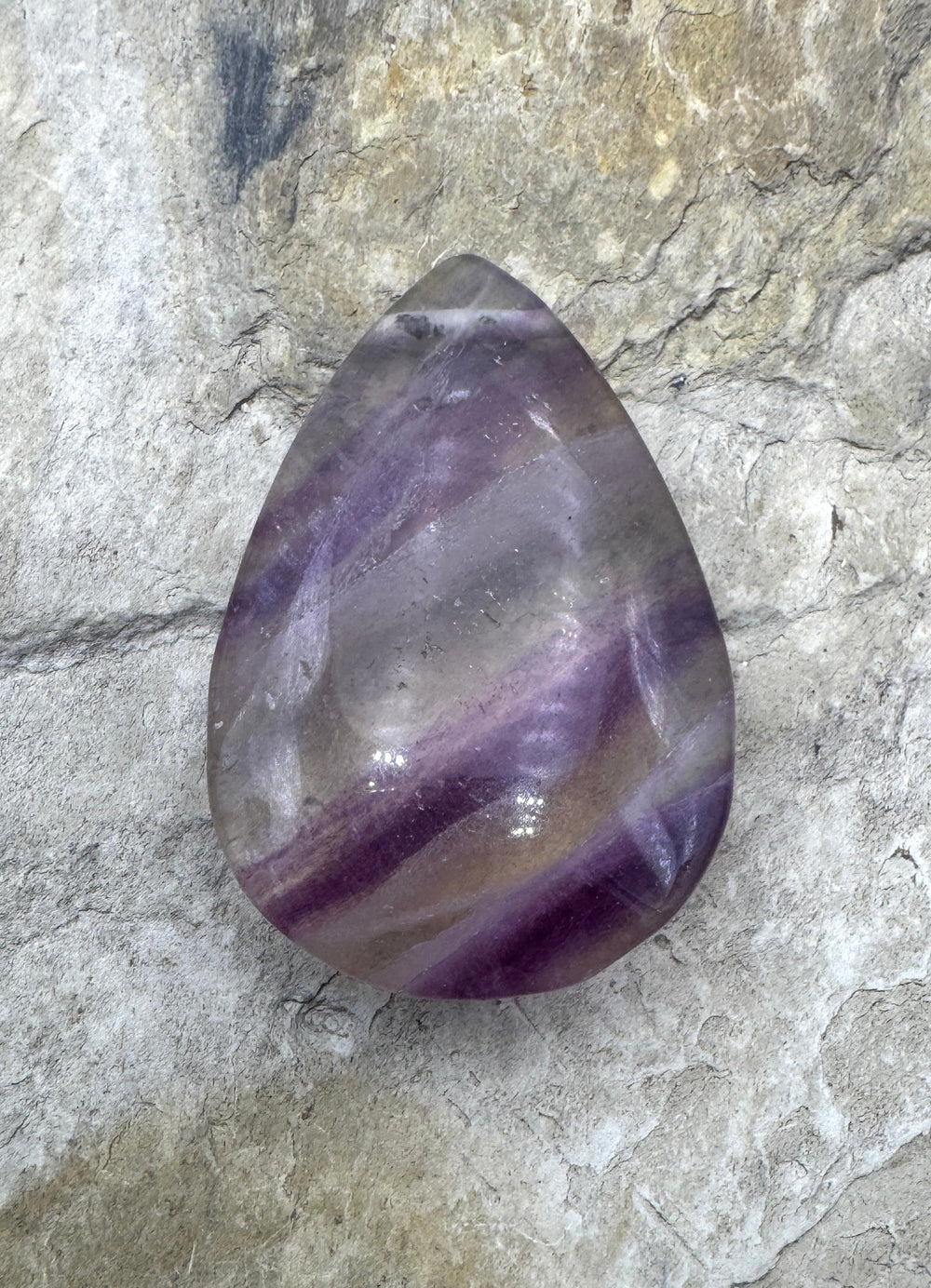 Rainbow Fluorite Focal Pendant Bead 27x41x12mm - Fluorite