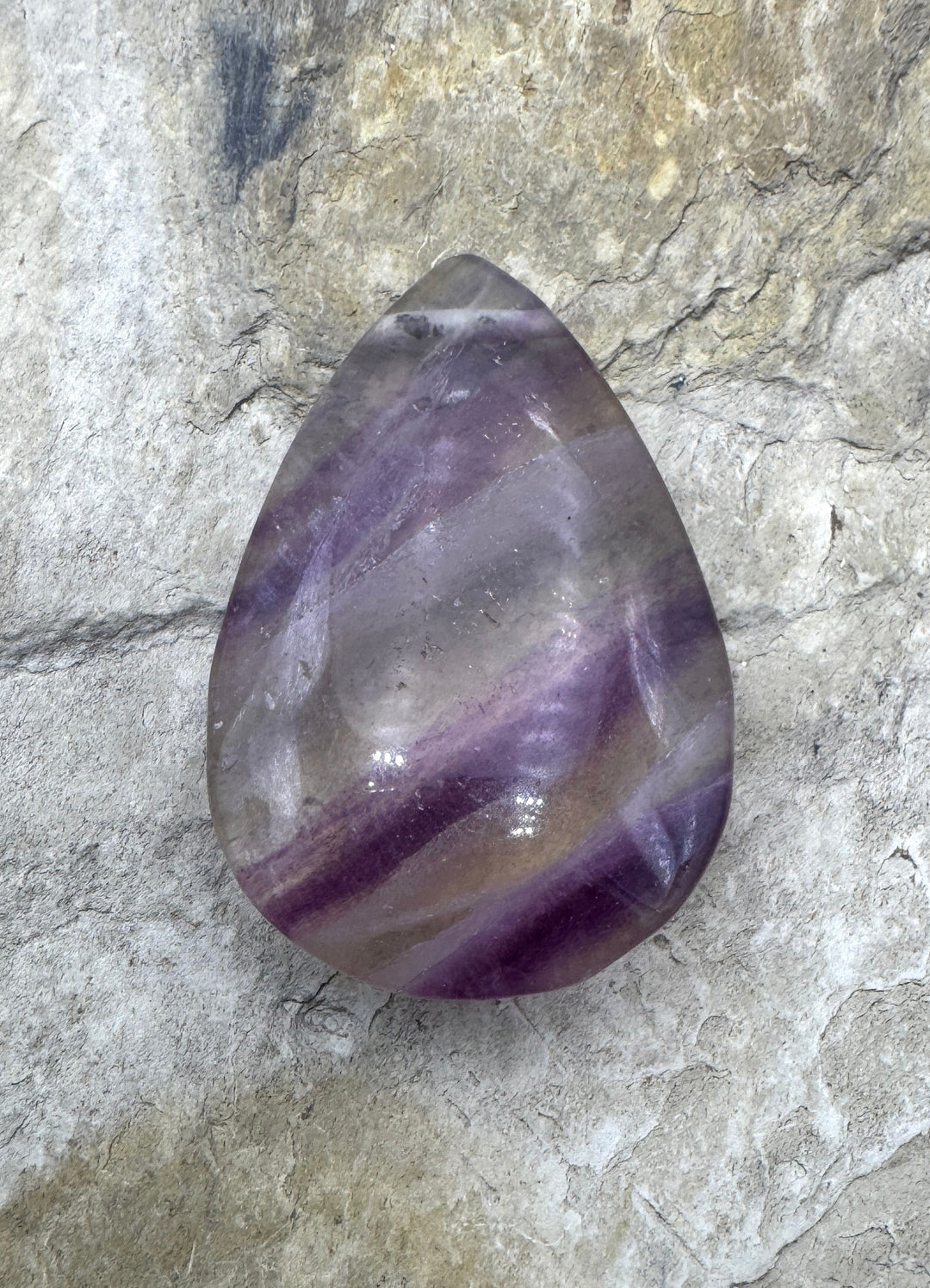 Rainbow Fluorite Focal Pendant Bead 27x41x12mm - Fluorite