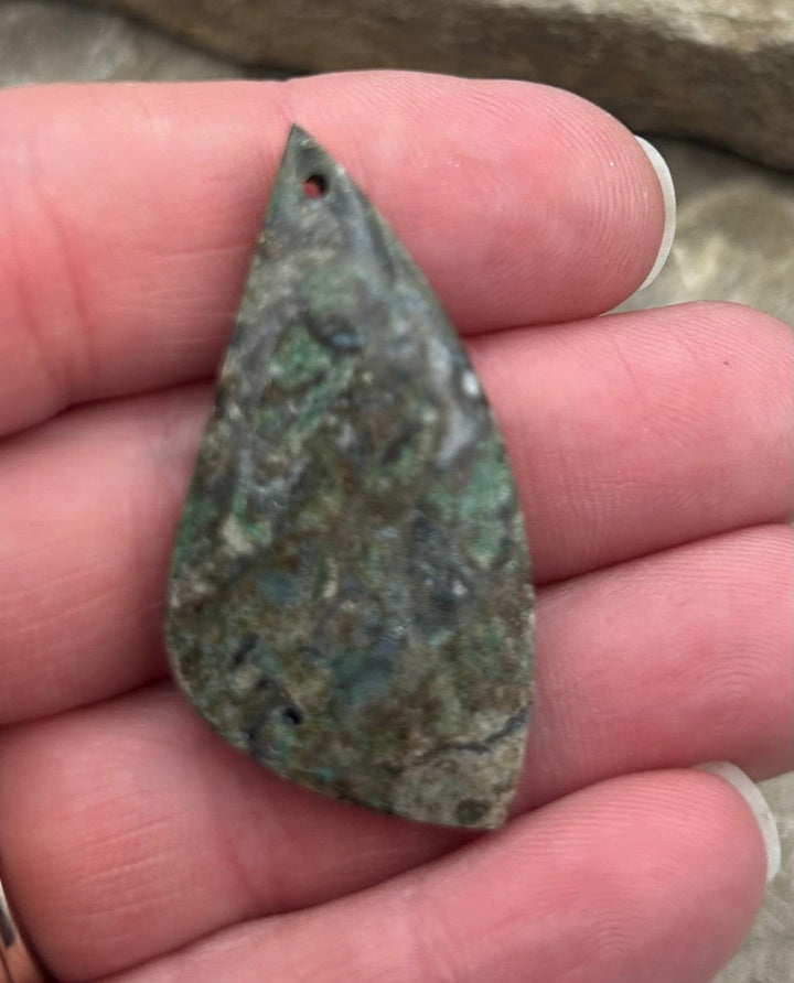 Rainforest Jasper Focal Pendant Bead 22x44mm - California