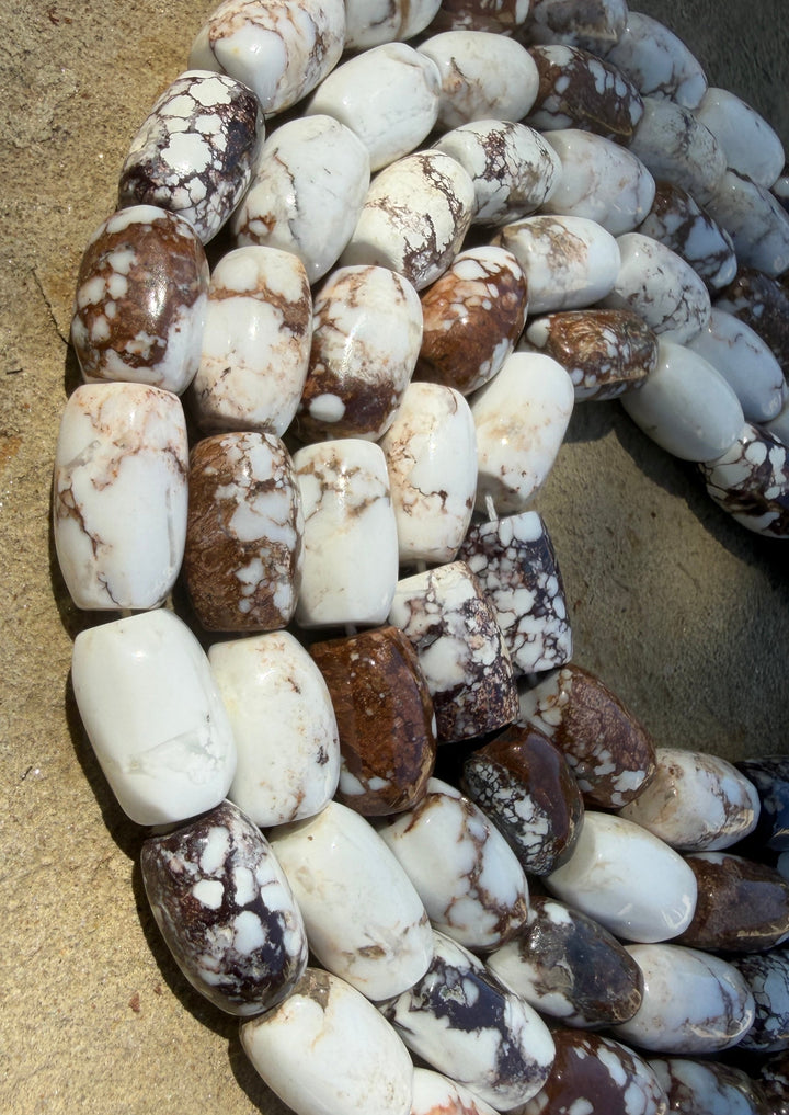 RARE AA+ Arizona Wild Horse BIG Barrel Beads 8x14mm ONE 16