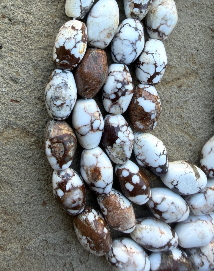 RARE AA+ Arizona Wild Horse BIG Drum Beads 9x15mm ONE 16