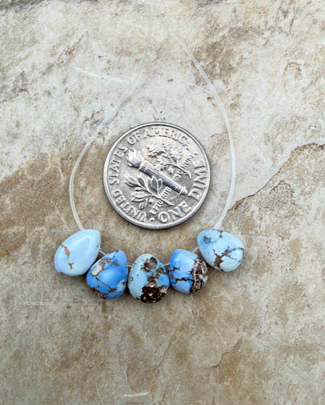 RARE AA+ Golden Hills Turquoise (Kazakhstan) Briolette