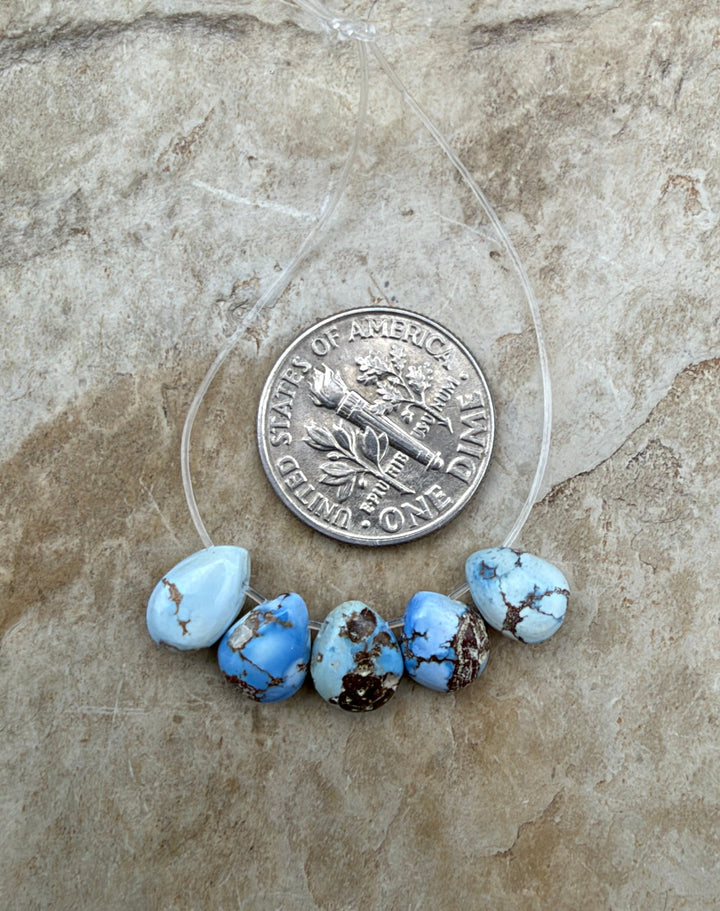 RARE AA+ Golden Hills Turquoise (Kazakhstan) Briolette