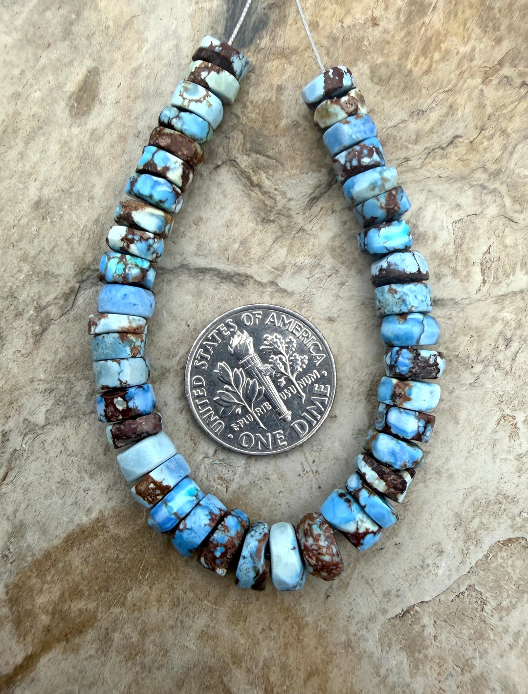RARE AA+ Golden Hills Turquoise (Kazakhstan) Chunky Rustic