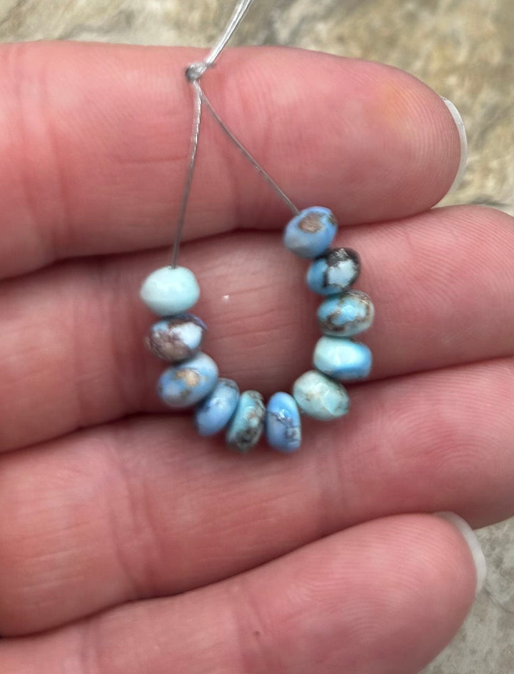 RARE AA+ Golden Hills Turquoise (Kazakhstan) Hand cut 5mm