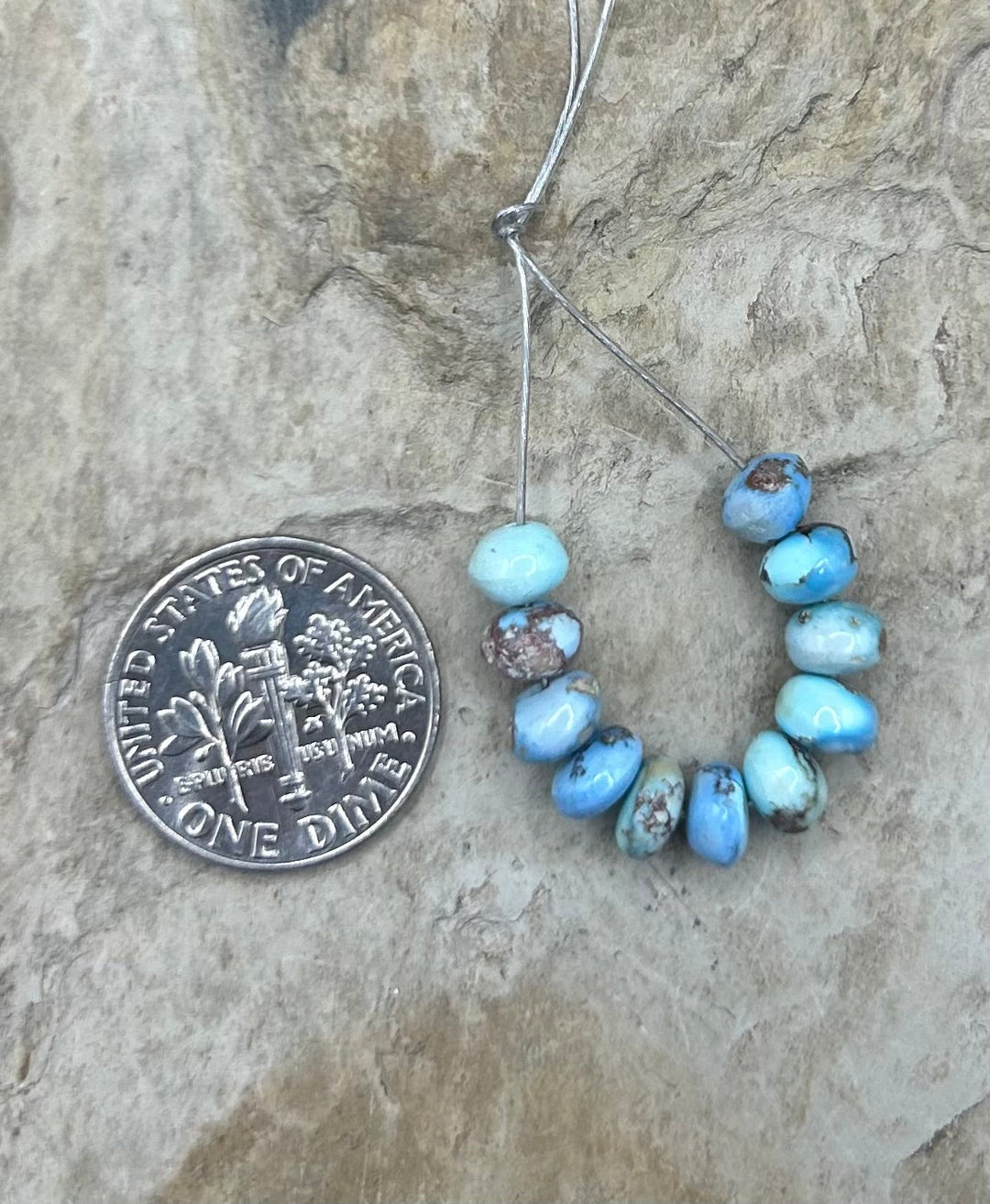 RARE AA+ Golden Hills Turquoise (Kazakhstan) Hand cut 5mm