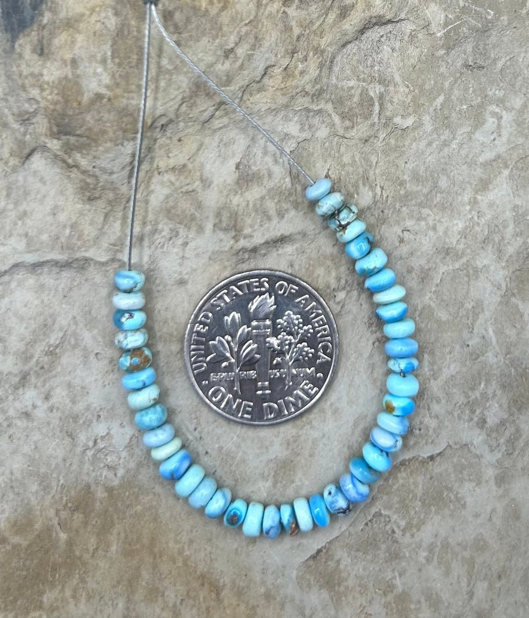 RARE AA+ Golden Hills Turquoise (Kazakhstan) Handcut 3-4mm