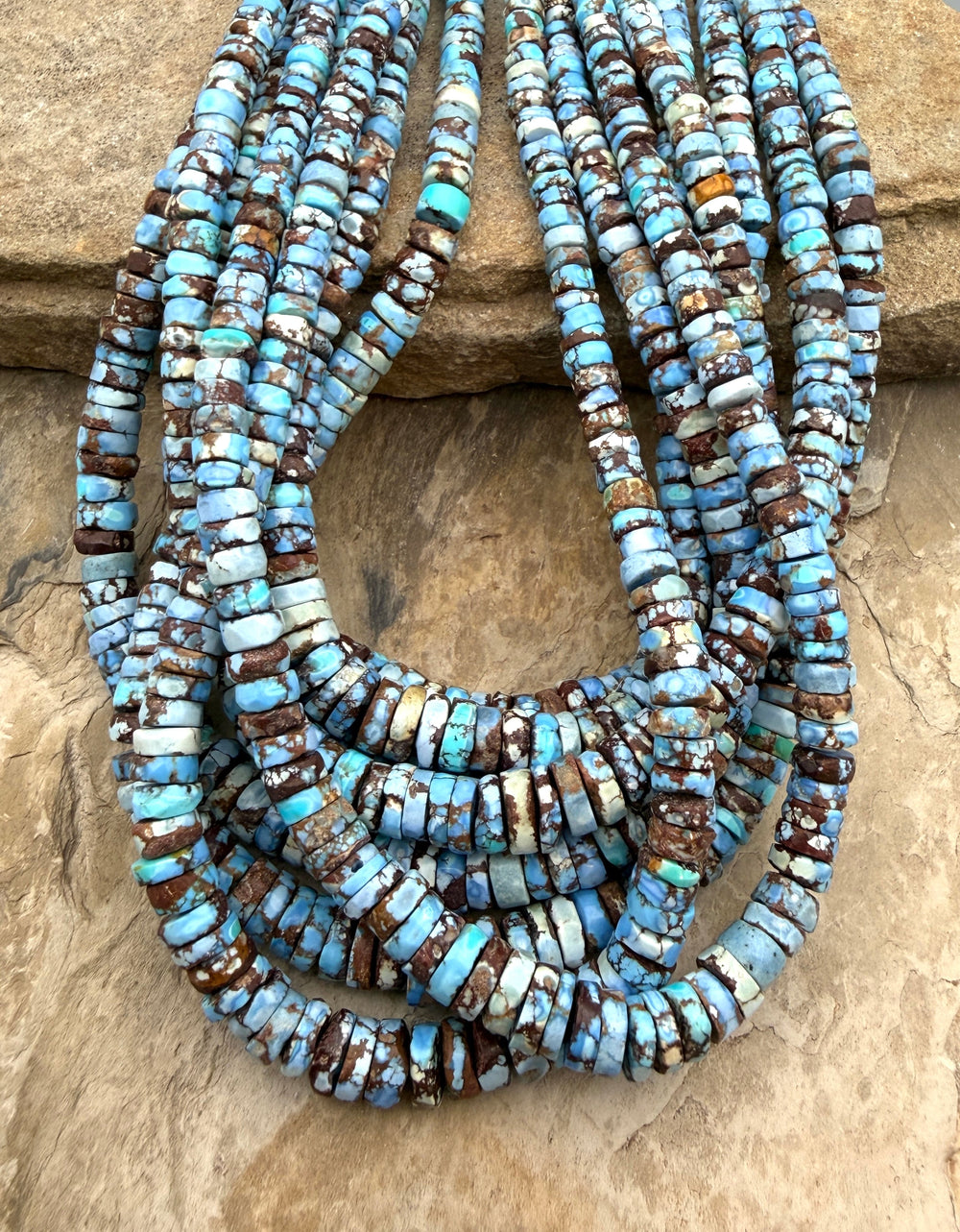 RARE AA+ Golden Hills Turquoise (Kazakhstan) Heishi Beads