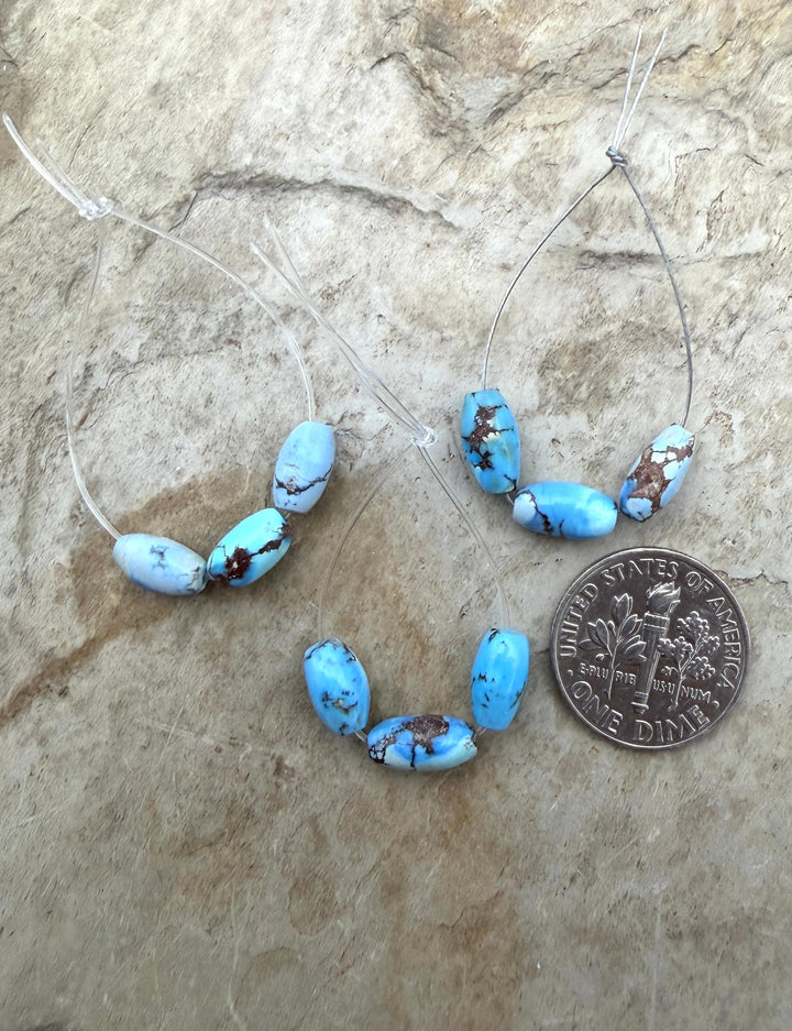 RARE AA+ Golden Hills Turquoise (Kazakhstan) Rice Beads