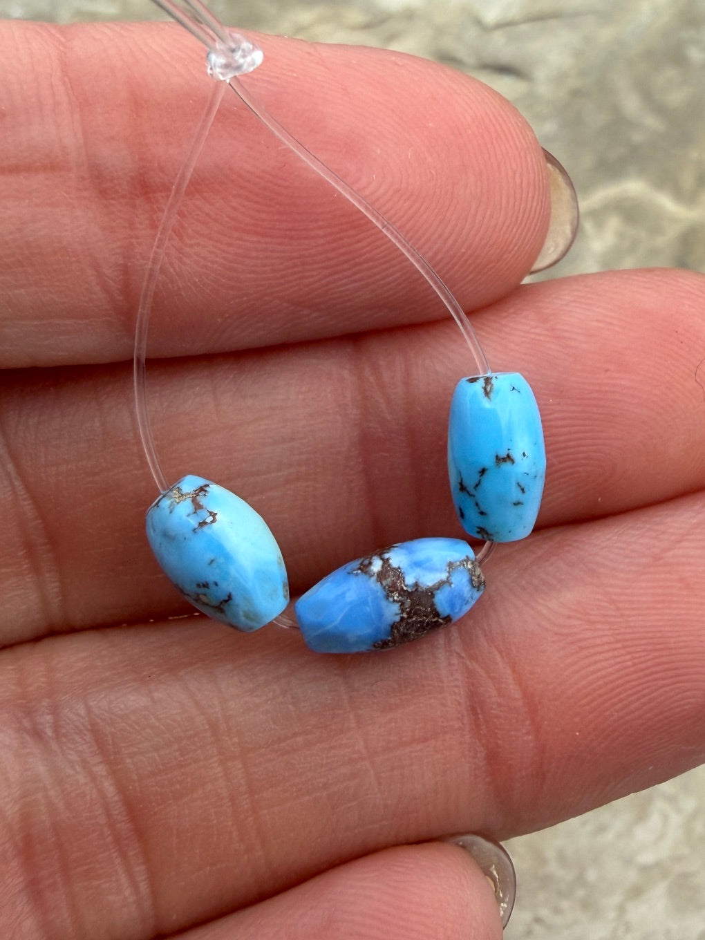 RARE AA+ Golden Hills Turquoise (Kazakhstan) Rice Beads