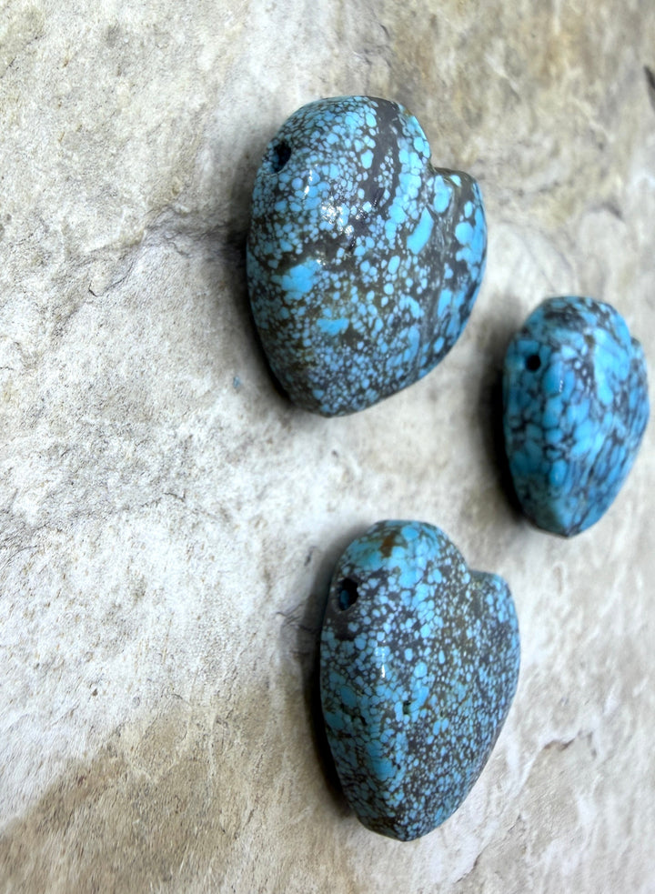 RARE AA+ Number 8 Turquoise (Nevada) Heart Shaped Focal