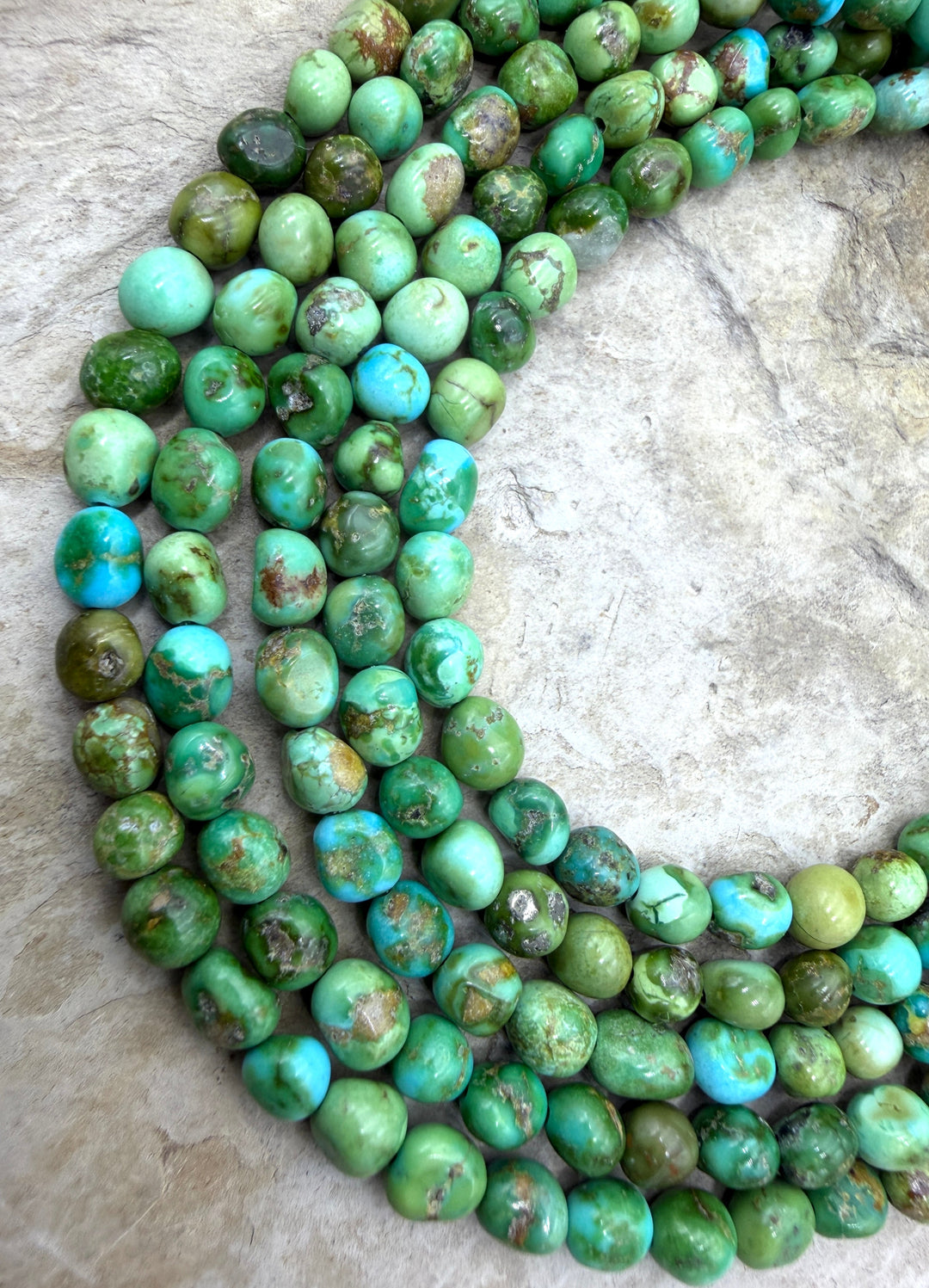 RARE AA+ Sonoran Gold Turquoise (Mex) 5mm Smooth Rounded