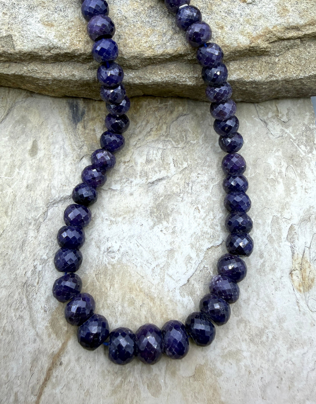 RARE AA+ Sugilite (South Africa) BIG Faceted Rondelle Beads