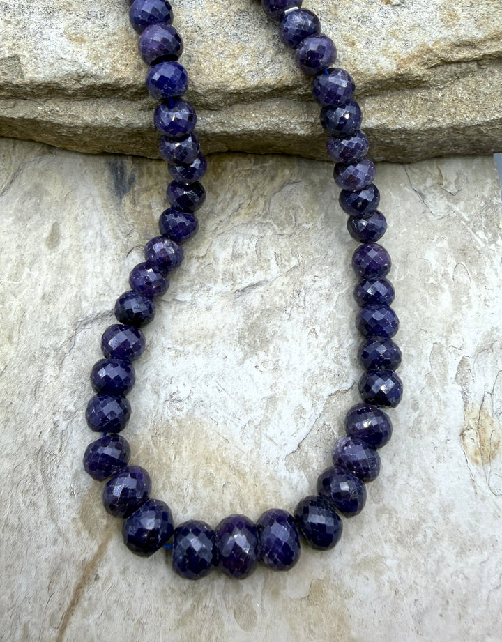 RARE AA+ Sugilite (South Africa) BIG Faceted Rondelle Beads