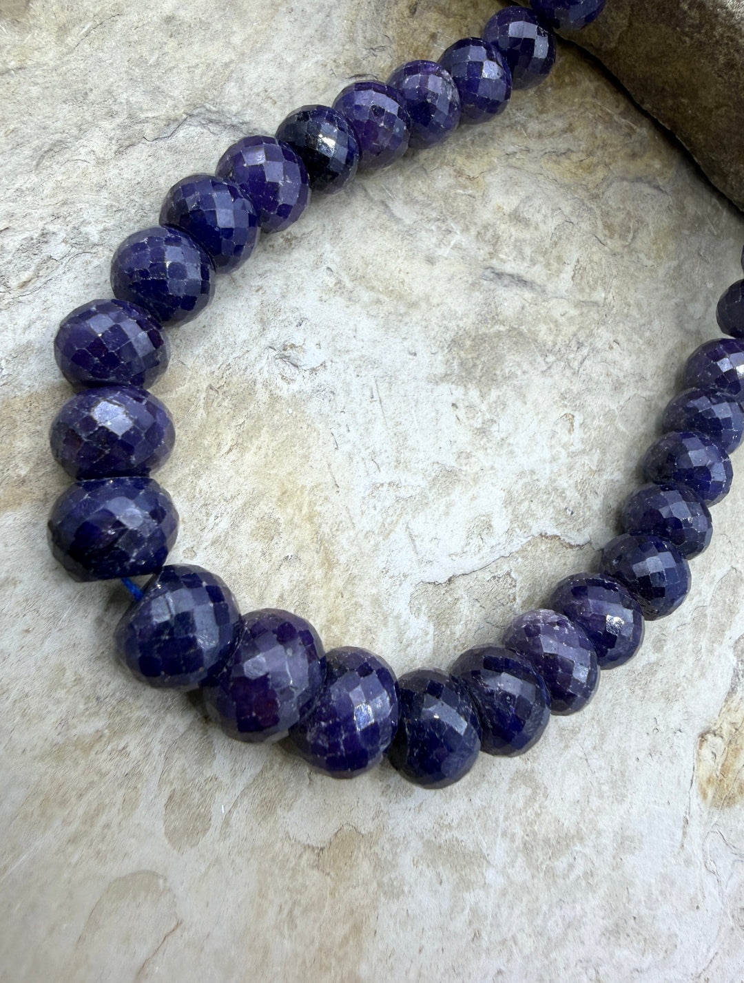 RARE AA+ Sugilite (South Africa) BIG Faceted Rondelle Beads