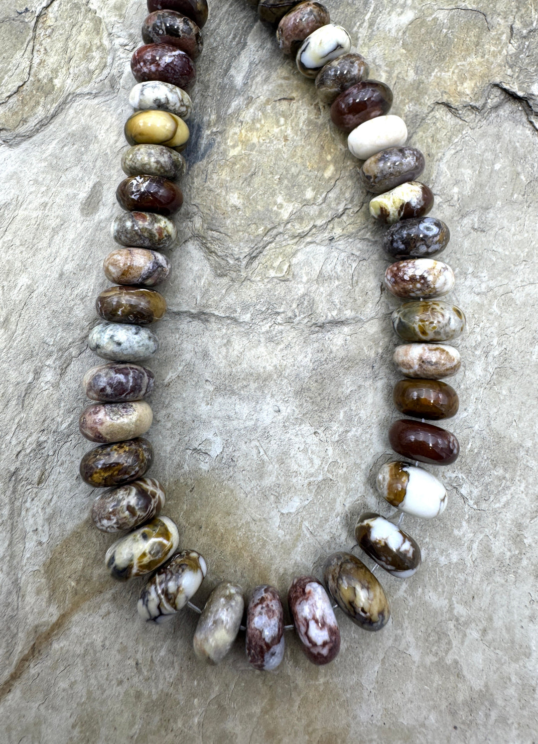 RARE AAA + Arizona Wild Horse 12mm Rondelle Beads 9 inch