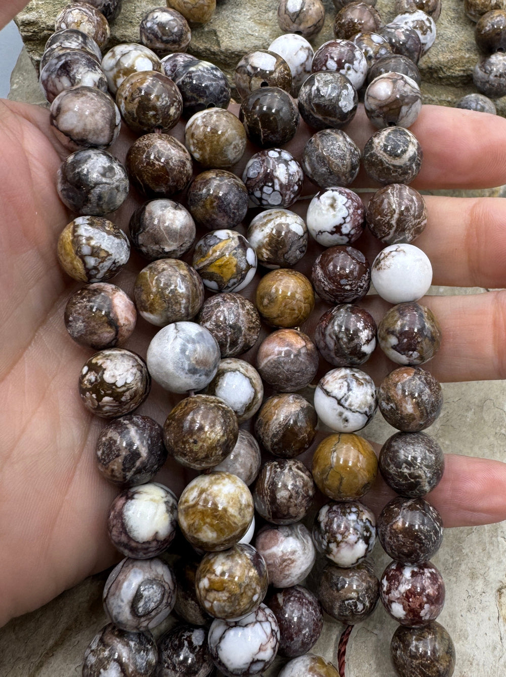 RARE AAA + Arizona Wild Horse 12mm Round Beads Strand 16