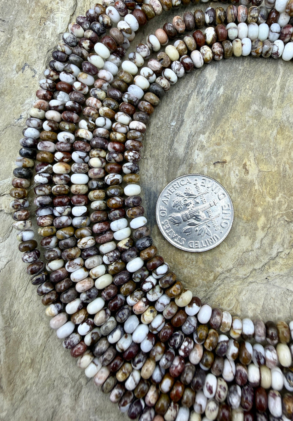 RARE AAA+ Arizona Wild Horse 4mm Rondelle Beads Strand 8