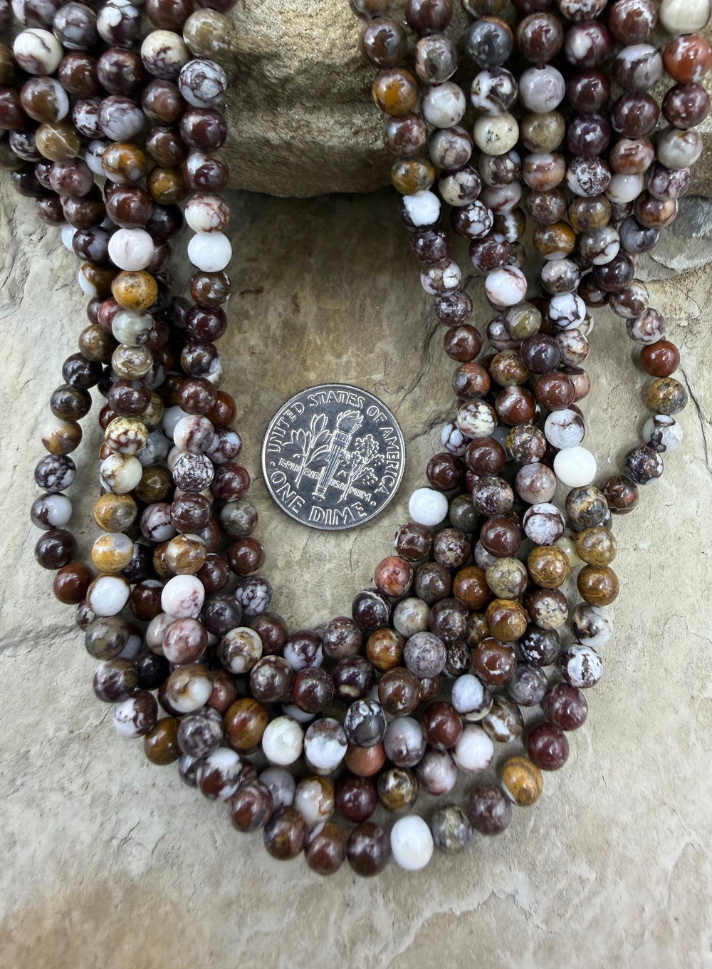 RARE AAA+ Arizona Wild Horse 4mm Round Beads Strand 16 inch