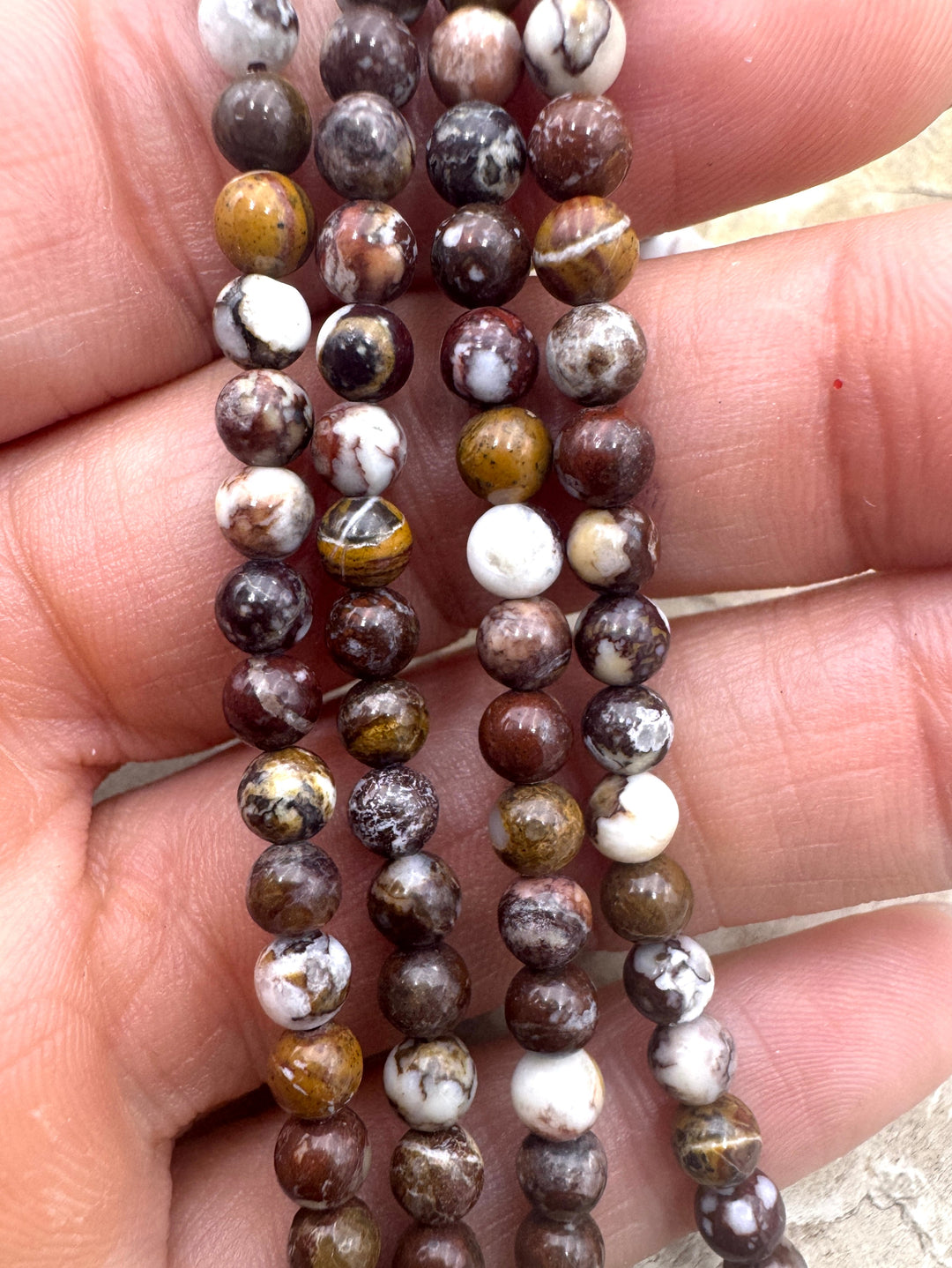 RARE AAA + Arizona Wild Horse 4mm Round Beads Strand 8 inch