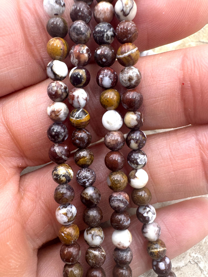 RARE AAA + Arizona Wild Horse 4mm Round Beads Strand 8 inch