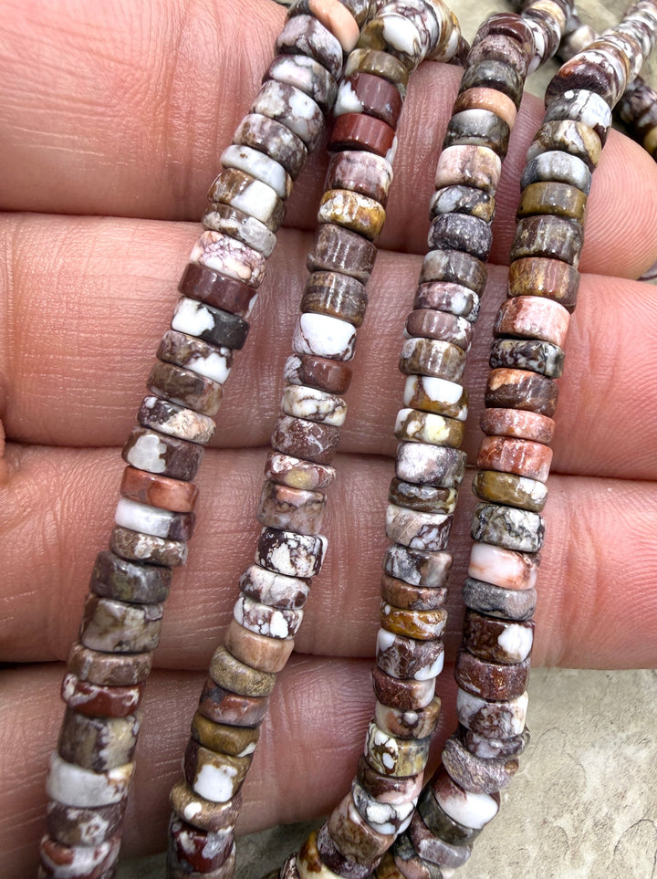 RARE AAA+ Arizona Wild Horse 5mm Heishi Beads Strand ONE 16