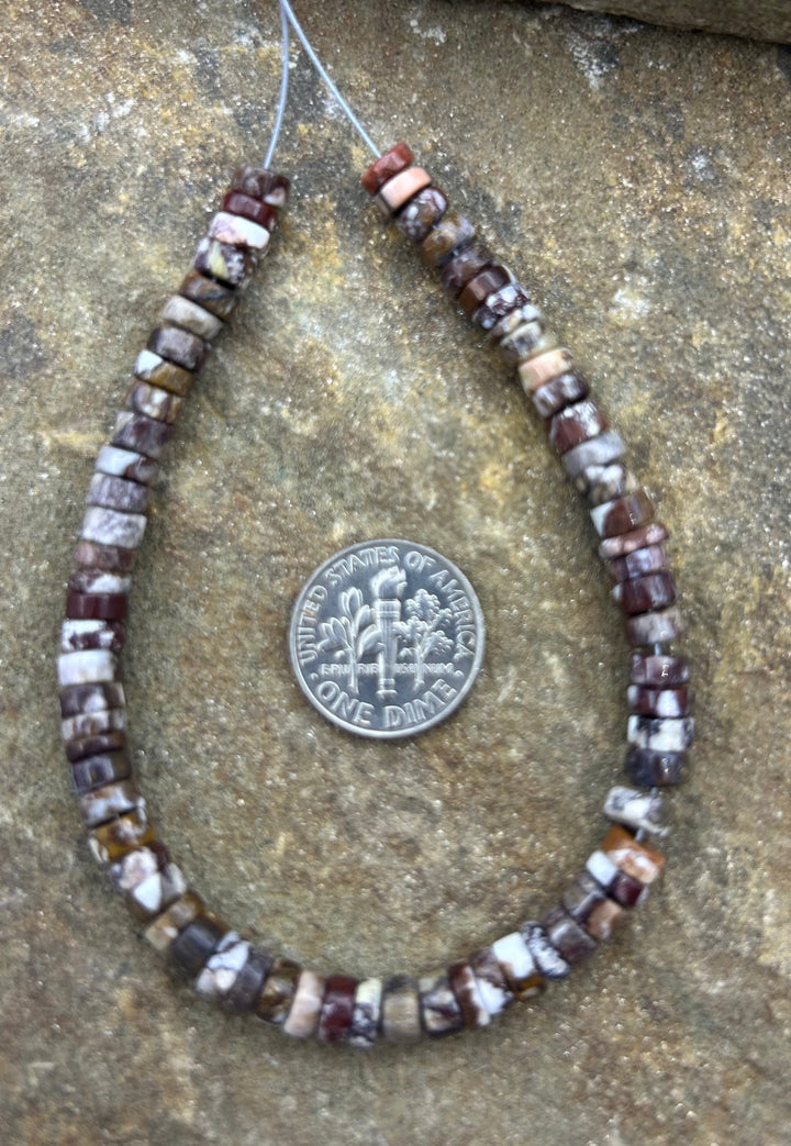 RARE AAA+ Arizona Wild Horse 5mm Heishi Beads Strand ONE 8
