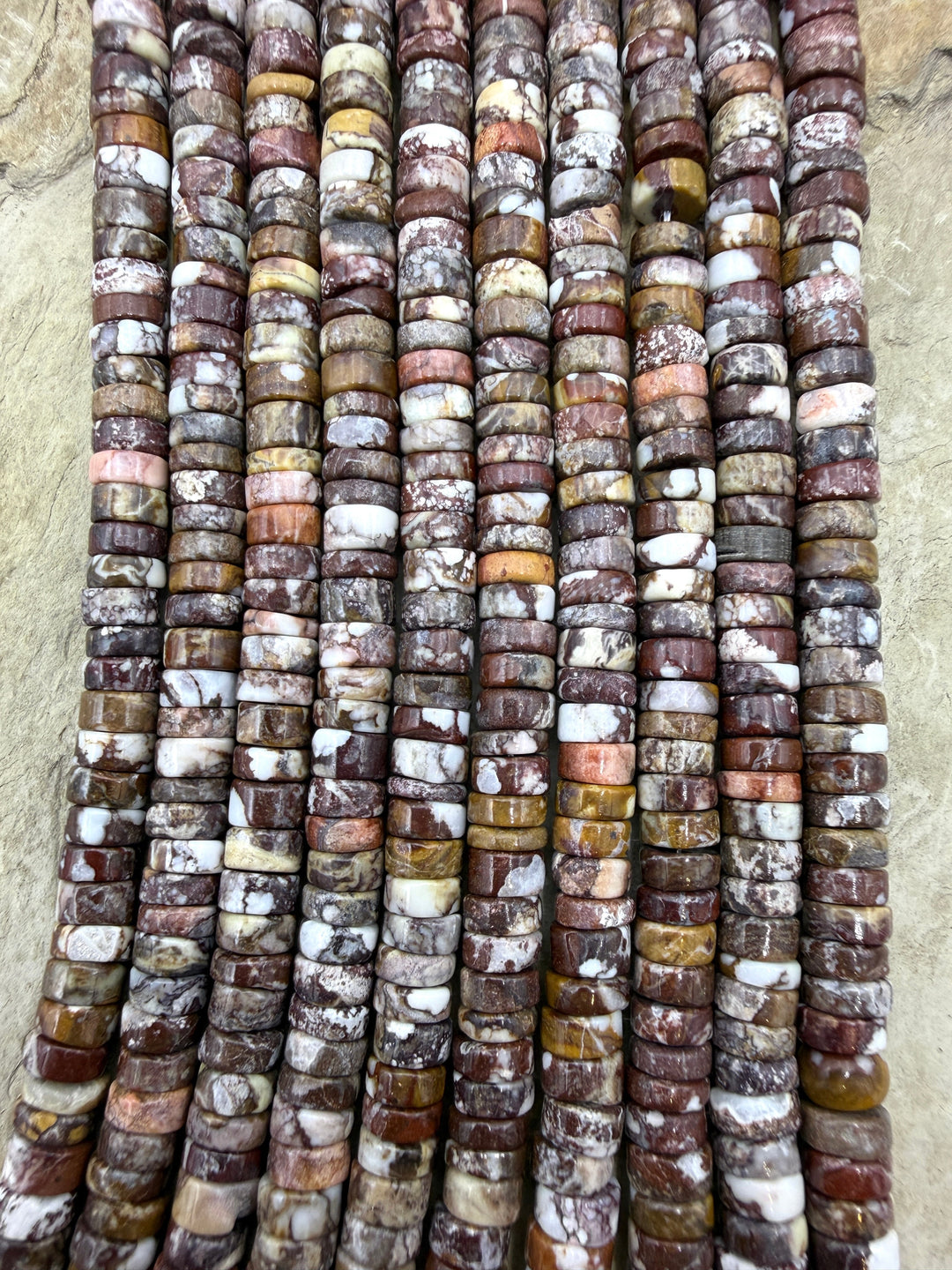 RARE AAA+ Arizona Wild Horse 6mm Heishi Beads Strand 8 inch