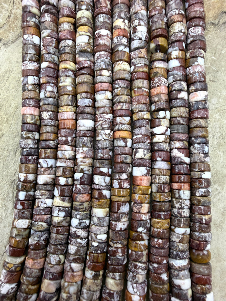 RARE AAA+ Arizona Wild Horse 6mm Heishi Beads Strand 8 inch