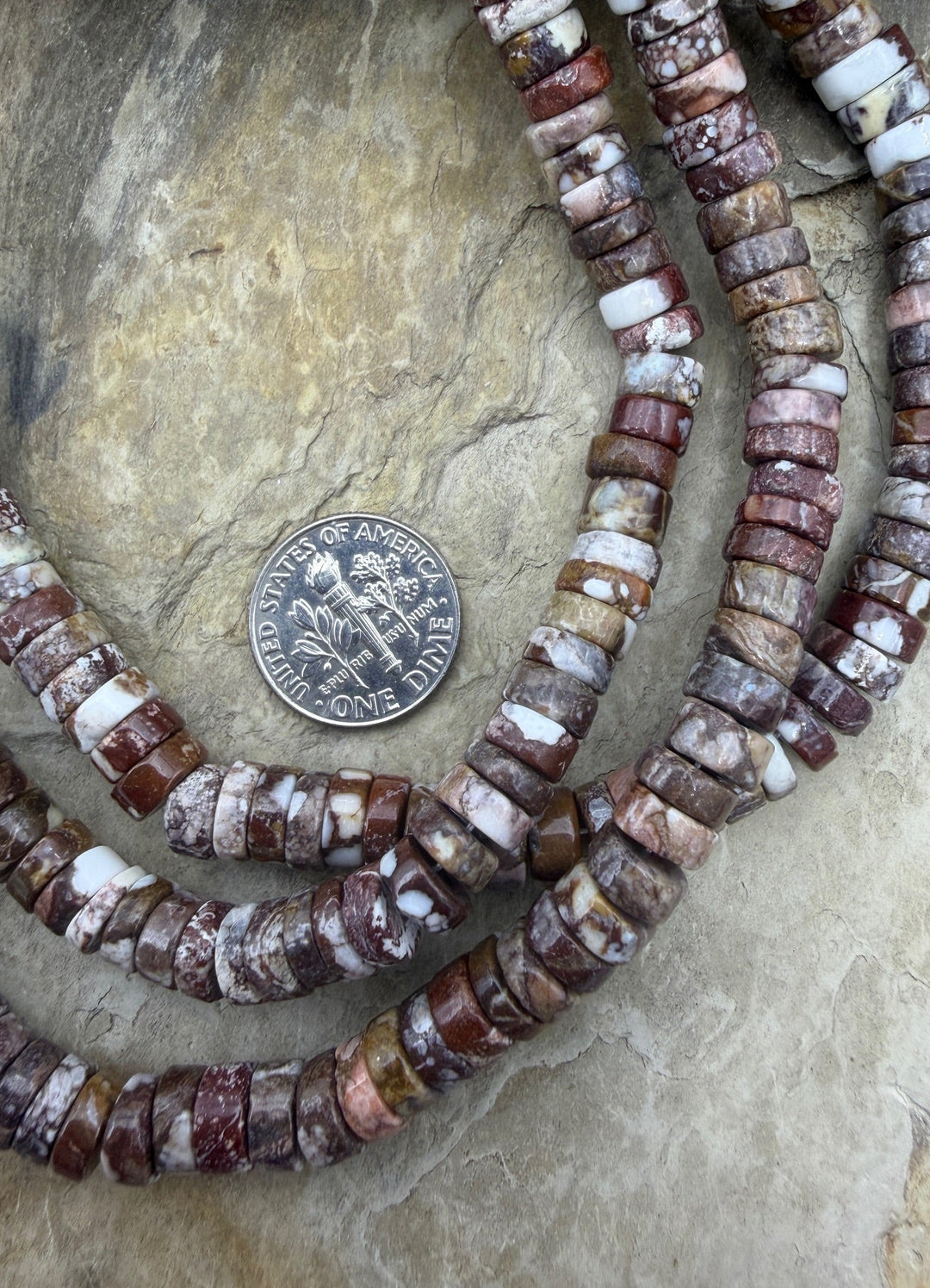 RARE AAA+ Arizona Wild Horse 7mm Heishi Beads Strand 16