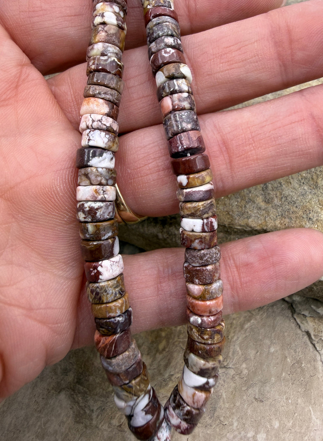 RARE AAA+ Arizona Wild Horse 7mm Heishi Beads Strand 16