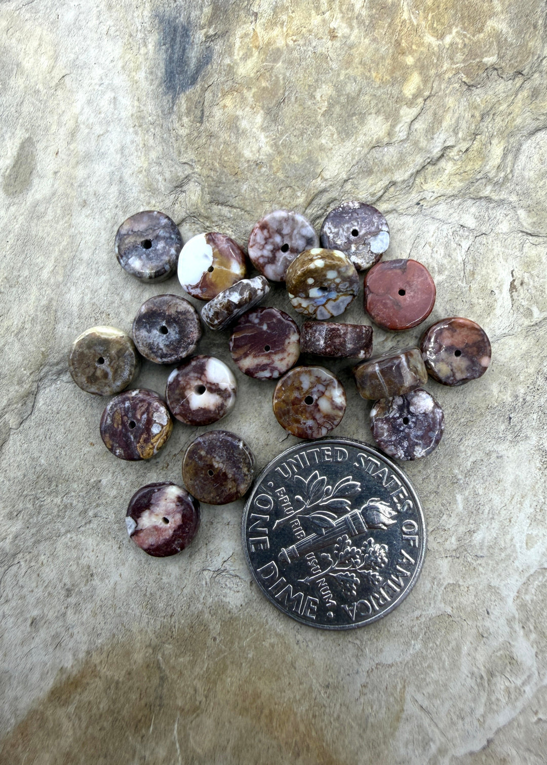 RARE AAA+ Arizona Wild Horse 7mm Heishi Beads Strand