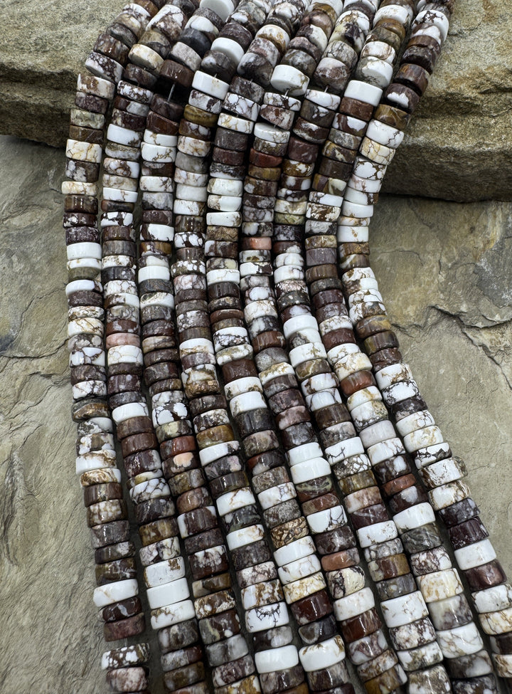 RARE AAA+ Arizona Wild Horse 8mm Heishi Beads Strand 8 inch