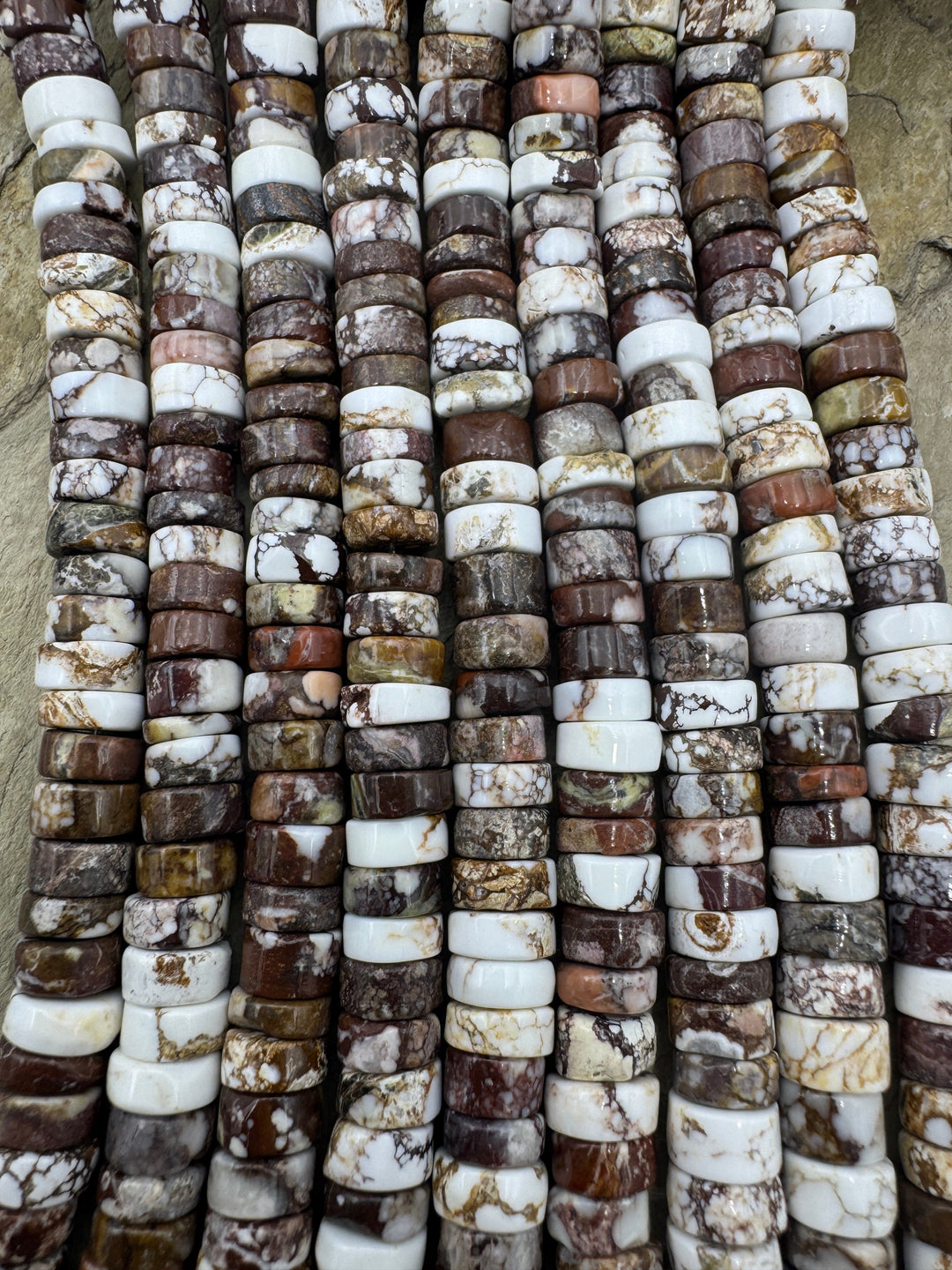 RARE AAA+ Arizona Wild Horse 8mm Heishi Beads Strand 8 inch