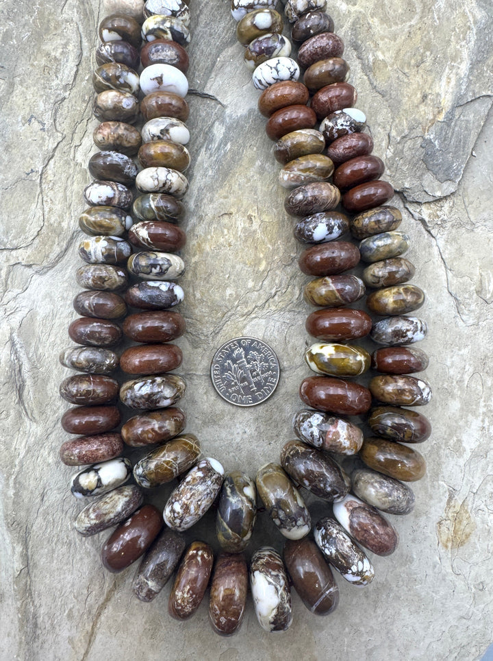 RARE AAA + Arizona Wild Horse BIG 11-18mm Rondelle Beads