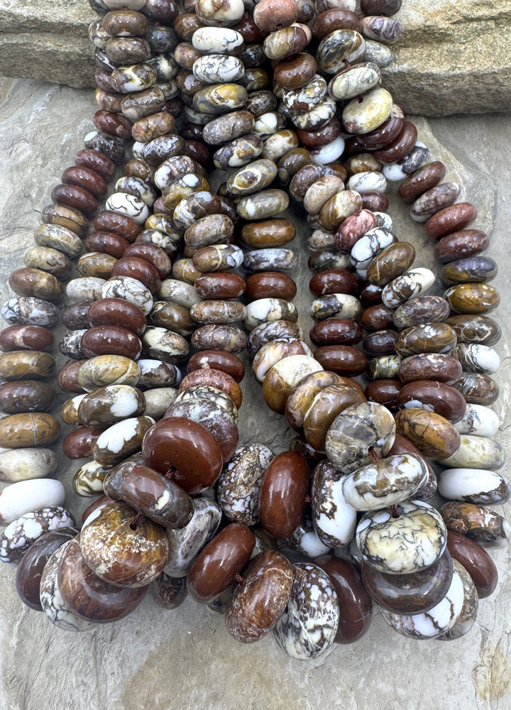 RARE AAA + Arizona Wild Horse BIG 11-18mm Rondelle Beads