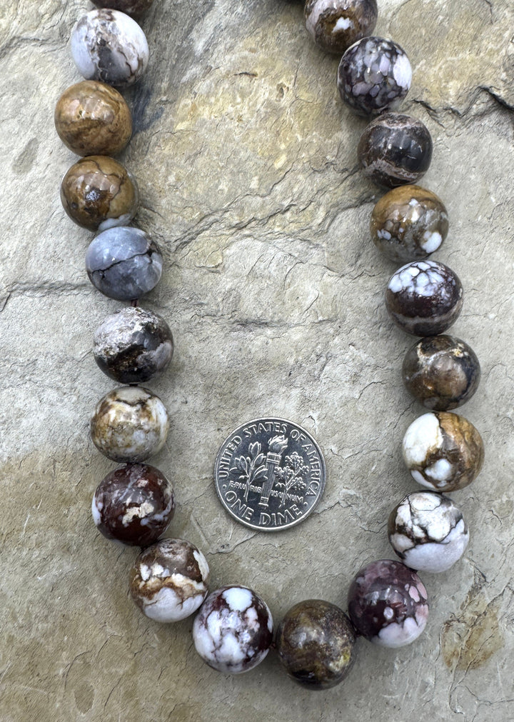 RARE AAA + Arizona Wild Horse BIG 12mm Round Bead Strand 16
