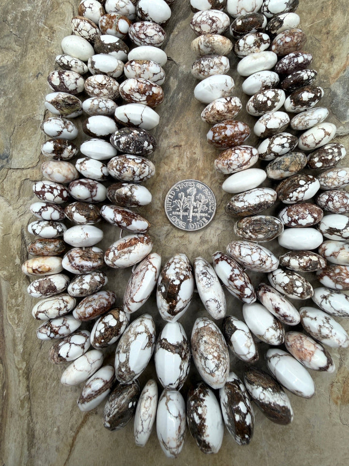 RARE AAA+ Arizona Wild Horse BIG Graduated Saucer Beads
