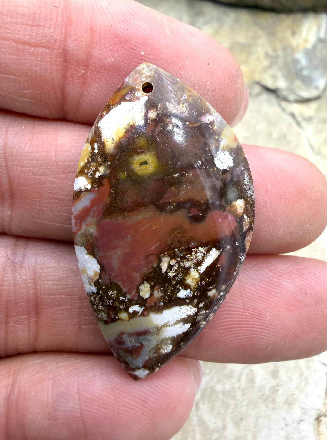 RARE AAA+ Arizona Wild Horse Focal Pendant Bead 21x33mm